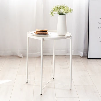Nordic tea table, simple living room, iron multi-functional table, mini simple tea table, bin Laden corner table