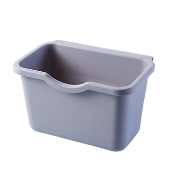 Kitchen Hanging Trash Can Door Bathroom Without Cover Household Plastic Storage Bucket Gray Plastic 
Kitchen Hanging Trash Can Door Bathroom Without Cover Household Plastic Storage Bucket Gray Plastic