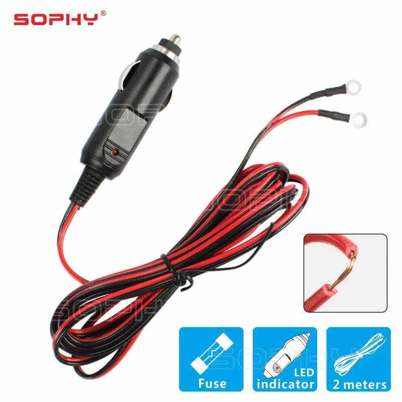 2 meters Car Male Plug Cigarette Lighter Adapter Power Supply Cord With 200 cm Cable Wire Apply To Cigarette Lighter Socket
2 meters Car Male Plug Cigarette Lighter Adapter Power Supply Cord With 200 cm Cable Wire Apply To Cigarette Lighter Socket