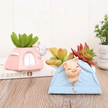 Household Decorative Cute Flowerpot Camping Diary Flower Pot-Tent Bunny Garden Supplies Flower Pot Planters For Home Decoration
Household Decorative Cute Flowerpot Camping Diary Flower Pot-Tent Bunny Garden Supplies Flower Pot Planters For Home Decoration