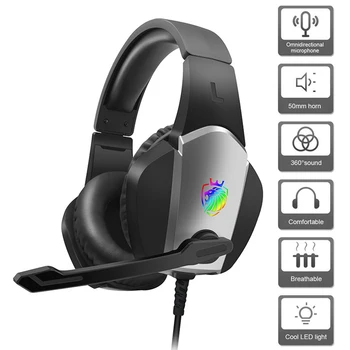 Professional RGB LED Light Gamer Headset for Computer Gaming Wired Headphones Stereo PC Wired with Noise Cancelling Mic
Professional RGB LED Light Gamer Headset for Computer Gaming Wired Headphones Stereo PC Wired with Noise Cancelling Mic