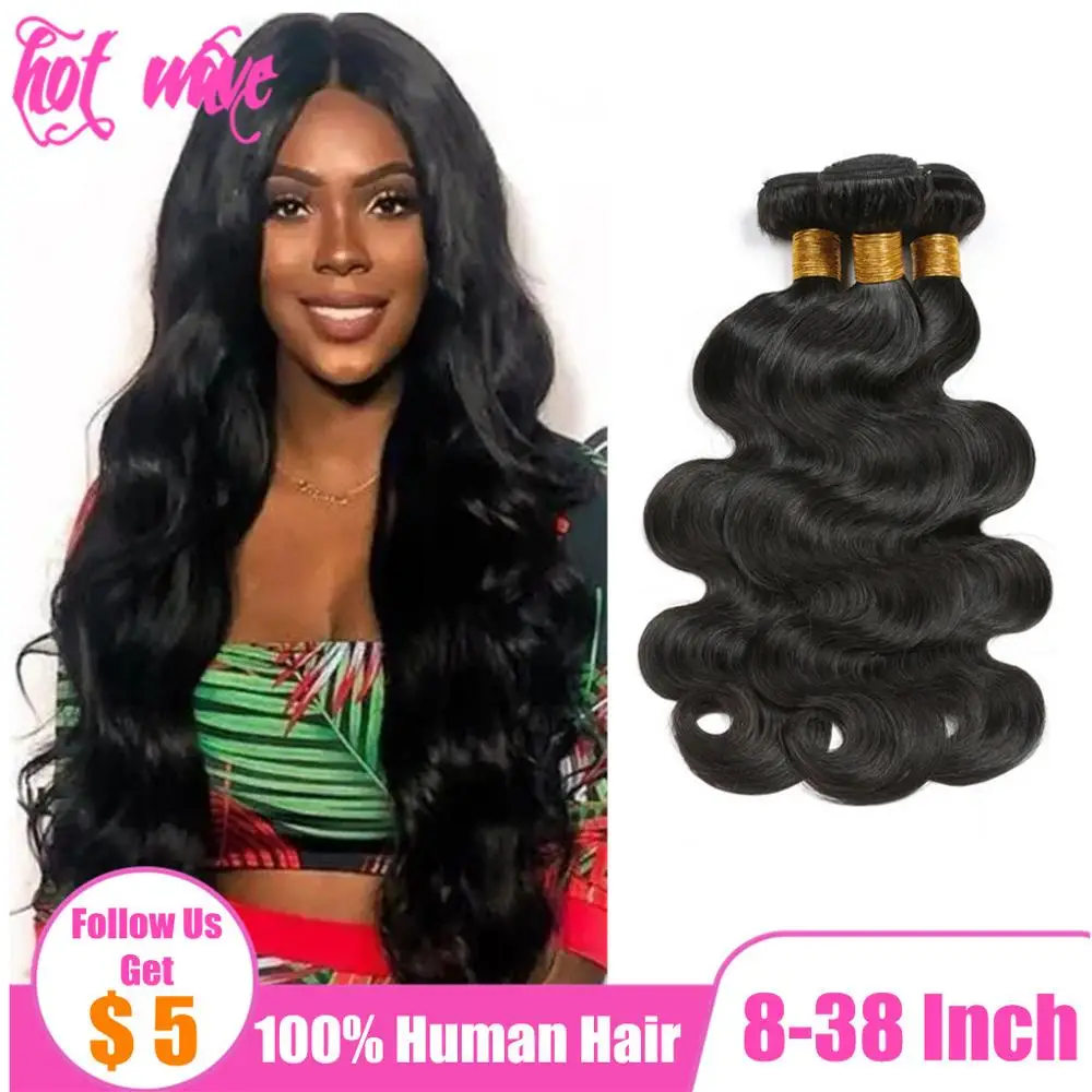 Hot Wave 30 32 34 36 Inch Brazilian Human Hair Weave Bundles Extension for Women Natural 1B Black Color Body Wave Wavy Weft NON
Hot Wave 30 32 34 36 Inch Brazilian Human Hair Weave Bundles Extension for Women Natural 1B Black Color Body Wave Wavy Weft NON