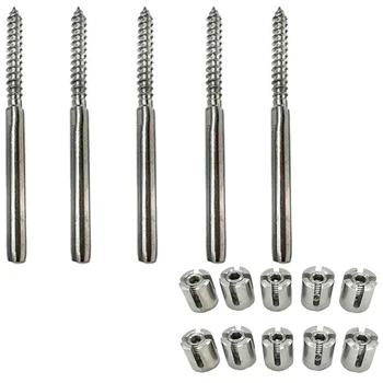 32 Pairs Swage Lag Screws Left & Right for Deck Cable Railing Systems Wood Post Balusters for Cable Deck Railing
32 Pairs Swage Lag Screws Left & Right for Deck Cable Railing Systems Wood Post Balusters for Cable Deck Railing