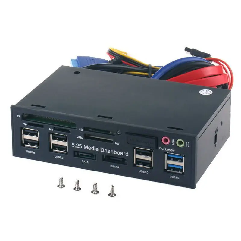 5.25 inch Optical Drive Multi-function Front Panel USB3.0 2.0 HUB Card Reader Audio ESATA
5.25 inch Optical Drive Multi-function Front Panel USB3.0 2.0 HUB Card Reader Audio ESATA