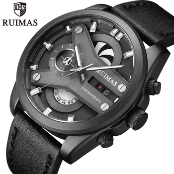 RUIMAS Top Brand Men Quartz Watch Mens Fashion Luxury Business Watches Male Leather Band Sport Chronograph Waterproof Wristwatch
RUIMAS Top Brand Men Quartz Watch Mens Fashion Luxury Business Watches Male Leather Band Sport Chronograph Waterproof Wristwatch