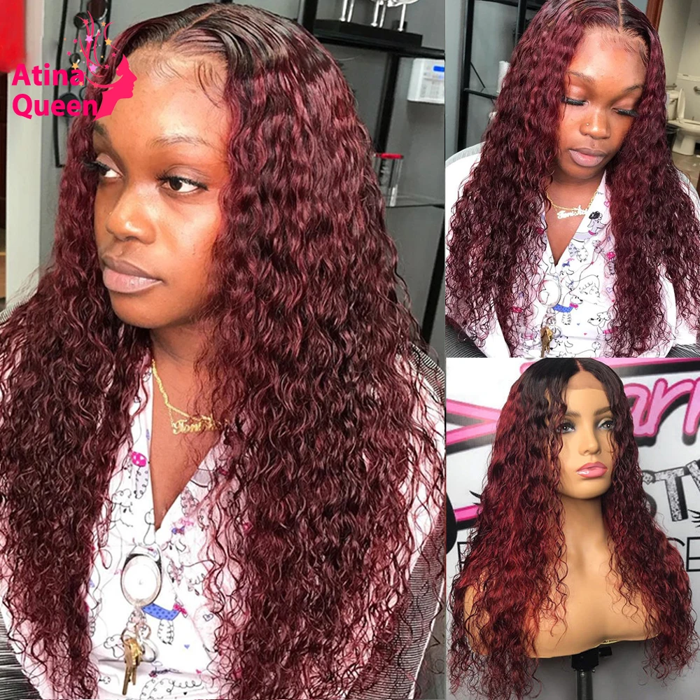 Water Wave Ombre 1B Red Lace Wig Colored Human Hair Burgundy Lace Front Wig Remy Preplucked Hd Transparent Lace Frontal Wig
Water Wave Ombre 1B Red Lace Wig Colored Human Hair Burgundy Lace Front Wig Remy Preplucked Hd Transparent Lace Frontal Wig