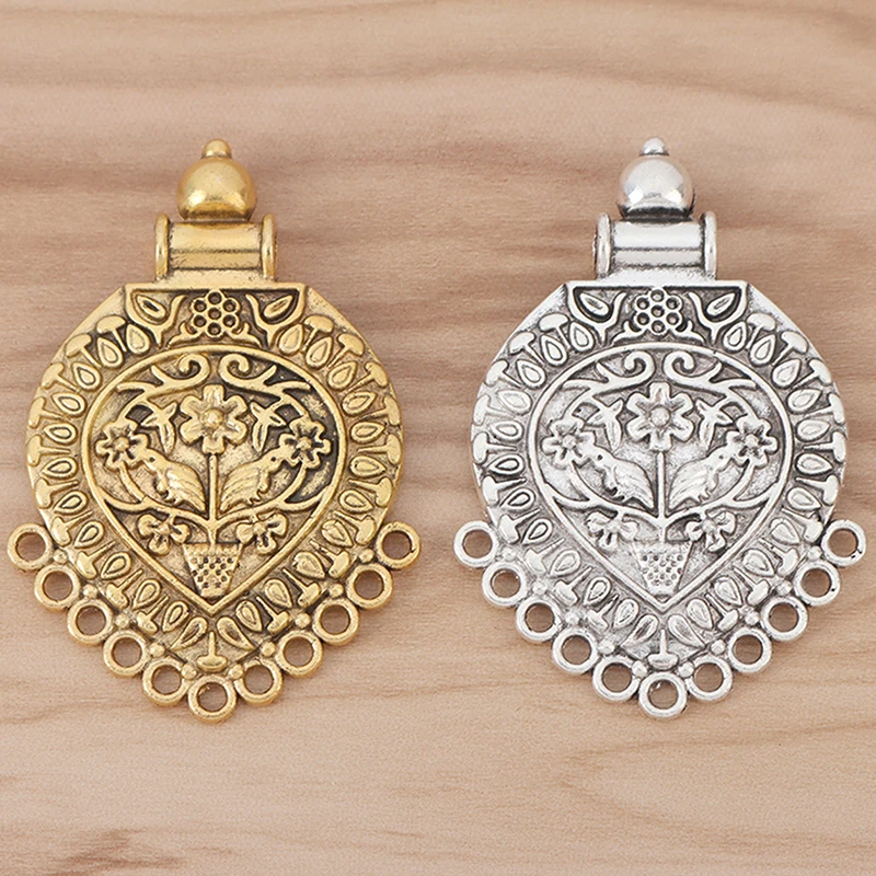 2 Pieces Gold Color Ethnic Tribal Boho Multi Strand Connector Charms Pendants for Necklace Jewelry Making Findings
2 Pieces Gold Color Ethnic Tribal Boho Multi Strand Connector Charms Pendants for Necklace Jewelry Making Findings