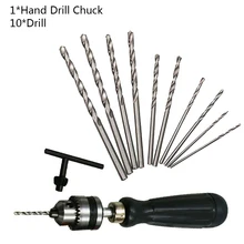 185mm Hand Drill And 10pcs Drill Bit Set Mini Tiny Micro HSS Drill Bits Keyless Chuck 0.6-6mm 1/1.5/2/2.5/3mm Power Tools Parts
185mm Hand Drill And 10pcs Drill Bit Set Mini Tiny Micro HSS Drill Bits Keyless Chuck 0.6-6mm 1/1.5/2/2.5/3mm Power Tools Parts