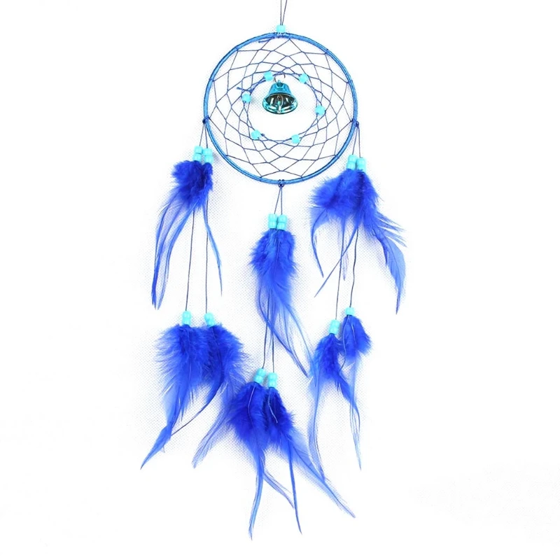 circular net dream catcher feather wall car hanging decor