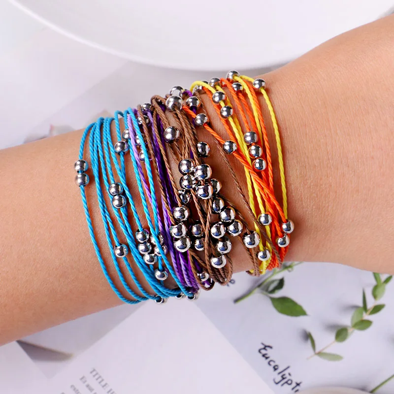 Waterproof wax wire braid bracelet bead string mixed color braid bracelet original handmade bracelet instant sell hot Sale
Waterproof wax wire braid bracelet bead string mixed color braid bracelet original handmade bracelet instant sell hot Sale