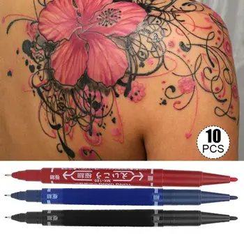 10Pcs 3 colour Dual-Tip Tattoo Skin Marker Pen Piercing Body Positioning Marking Tools Tattoo Permanent Makeup Accessories Suppl
10Pcs 3 colour Dual-Tip Tattoo Skin Marker Pen Piercing Body Positioning Marking Tools Tattoo Permanent Makeup Accessories Suppl