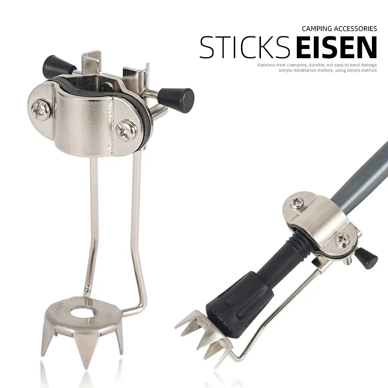 Outdoor stainless steel trekking poles, crampons, snow and ice, non-slip crutch accessories, grip cane, claws, non-slip cover
Outdoor stainless steel trekking poles, crampons, snow and ice, non-slip crutch accessories, grip cane, claws, non-slip cover