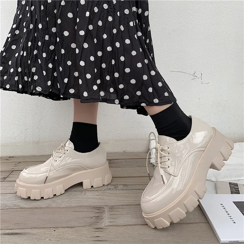 Shoes Woman 2019 Autumn Oxfords Women's British Style All-Match Black Flats Female Footwear Casual Sneaker Platform Round MA-25
Shoes Woman 2019 Autumn Oxfords Women's British Style All-Match Black Flats Female Footwear Casual Sneaker Platform Round MA-25