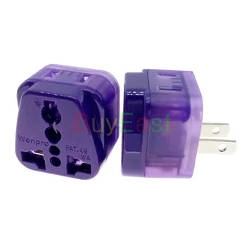 Lot 5 USA/Canada/Japan 2 pin Travel Adapter, 2 Way Outlet Port Convert UK/AU/US/EU/China .... to US Plug 250V 10A purple wonpro
Lot 5 USA/Canada/Japan 2 pin Travel Adapter, 2 Way Outlet Port Convert UK/AU/US/EU/China .... to US Plug 250V 10A purple wonpro