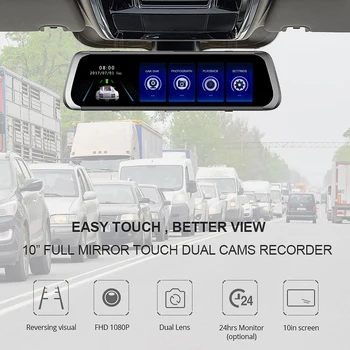 10-inch 1080P HD Stream Mirror Car DVR Driving Video Recorders Touch Screen Dash Camera Security Monitor With Rear Vision Camera
10-inch 1080P HD Stream Mirror Car DVR Driving Video Recorders Touch Screen Dash Camera Security Monitor With Rear Vision Camera