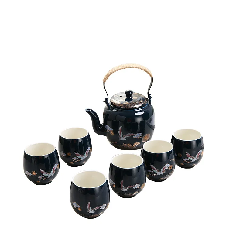 China Ceramic Retro Teapot Loop-Handled Teapot Ceramic Home Copper Handles Single Teapot Tea Kettle Kung Fu Tea Set Gift Box
China Ceramic Retro Teapot Loop-Handled Teapot Ceramic Home Copper Handles Single Teapot Tea Kettle Kung Fu Tea Set Gift Box