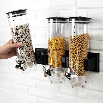5L Double Cereal Dispenser Bottle Tank Kitchen Storage Box Grain Dry Food Grain Cans Container Snack Nuts Candy Barrel Household
5L Double Cereal Dispenser Bottle Tank Kitchen Storage Box Grain Dry Food Grain Cans Container Snack Nuts Candy Barrel Household