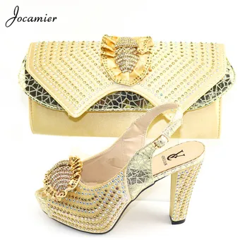 gold Italian Shoes and Bags To Match Shoes with Bag Set Decorated with Rhinestone Nigerian Women Wedding Shoes set T57
gold Italian Shoes and Bags To Match Shoes with Bag Set Decorated with Rhinestone Nigerian Women Wedding Shoes set T57