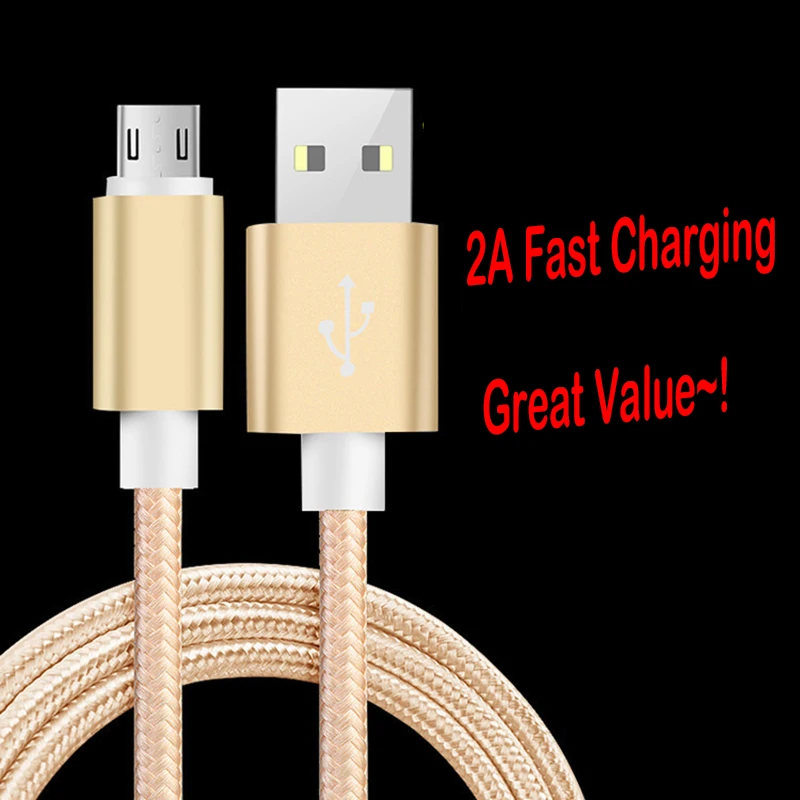 Micro USB Cable 2A Fast Charging Data Charger Cable for Samsung S6 S7 Edge For Xiaomi Android cable for Huawei Microusb Cord
Micro USB Cable 2A Fast Charging Data Charger Cable for Samsung S6 S7 Edge For Xiaomi Android cable for Huawei Microusb Cord