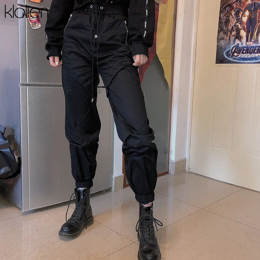 KLALIEN High Quality Cargo Pants Ankle-Length Trousers Soft Harajuku zipper Pockets Casual All-match 2019 Women Autumn New
KLALIEN High Quality Cargo Pants Ankle-Length Trousers Soft Harajuku zipper Pockets Casual All-match 2019 Women Autumn New