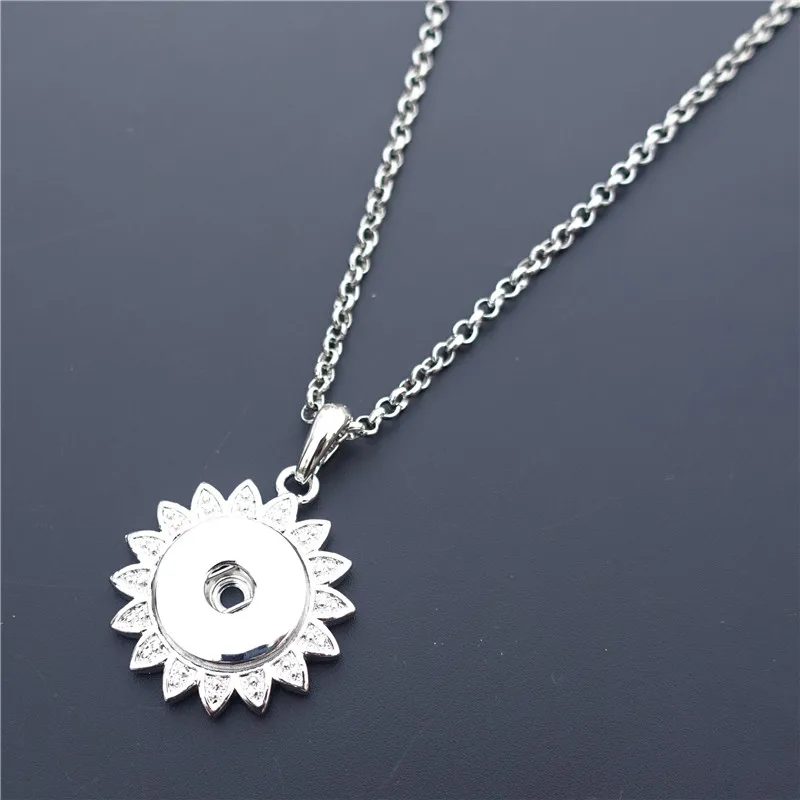 Fashion Sunflower Metal 18mm Snap Buttons Pendant Necklace Jewelry With 50cm Link Chain
Fashion Sunflower Metal 18mm Snap Buttons Pendant Necklace Jewelry With 50cm Link Chain