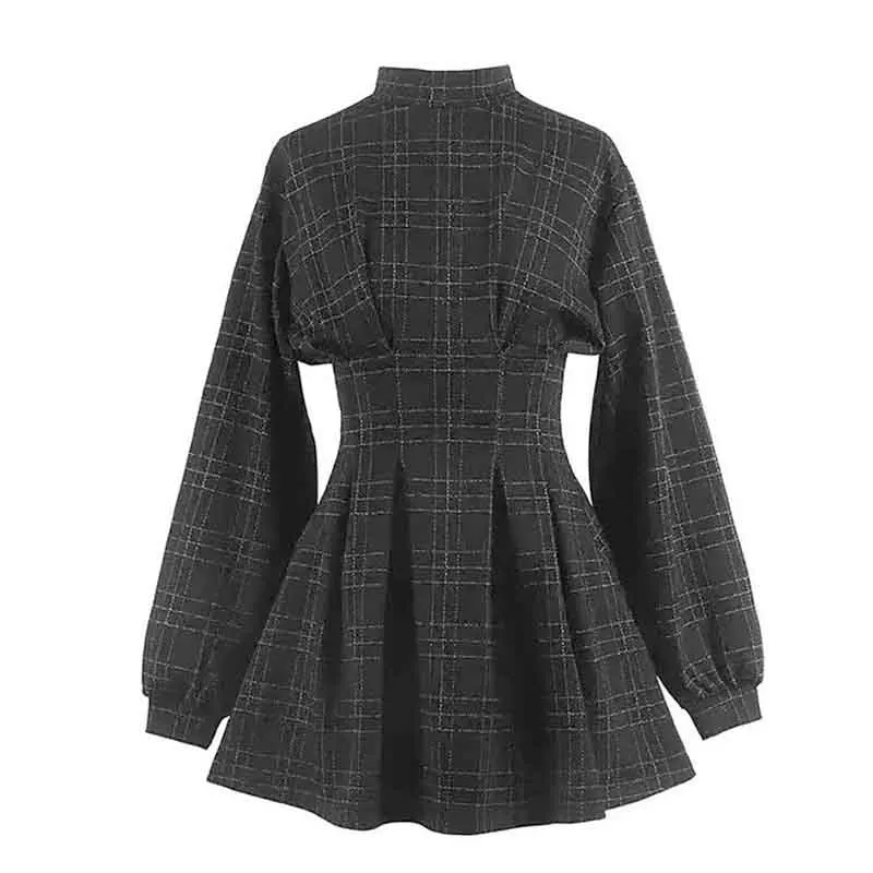 2020 Autumn Winter Women Vintage Mini Dress Long Sleeve Plaid A-lined Punk Style Gothic Dress for Goth Retro High Waist Dresses
2020 Autumn Winter Women Vintage Mini Dress Long Sleeve Plaid A-lined Punk Style Gothic Dress for Goth Retro High Waist Dresses