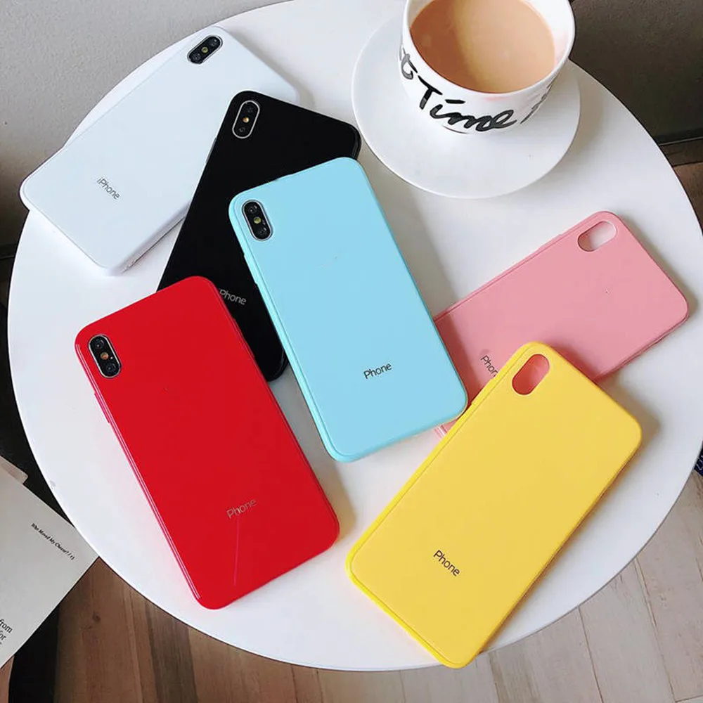 Macaron Mirror Tempered Glass Case For iPhone 11 Xs Max XR 8 7 7P 6s 6 Plus X Phone Cases Fashion Protective Back Cover Logo
Macaron Mirror Tempered Glass Case For iPhone 11 Xs Max XR 8 7 7P 6s 6 Plus X Phone Cases Fashion Protective Back Cover Logo