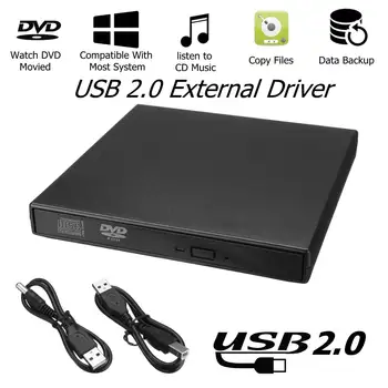 External DVD Drive Optical Drive USB 2.0 CD ROM Player CD-RW Burner Writer Reader Recorder Portatil for Laptop Windows PC
External DVD Drive Optical Drive USB 2.0 CD ROM Player CD-RW Burner Writer Reader Recorder Portatil for Laptop Windows PC