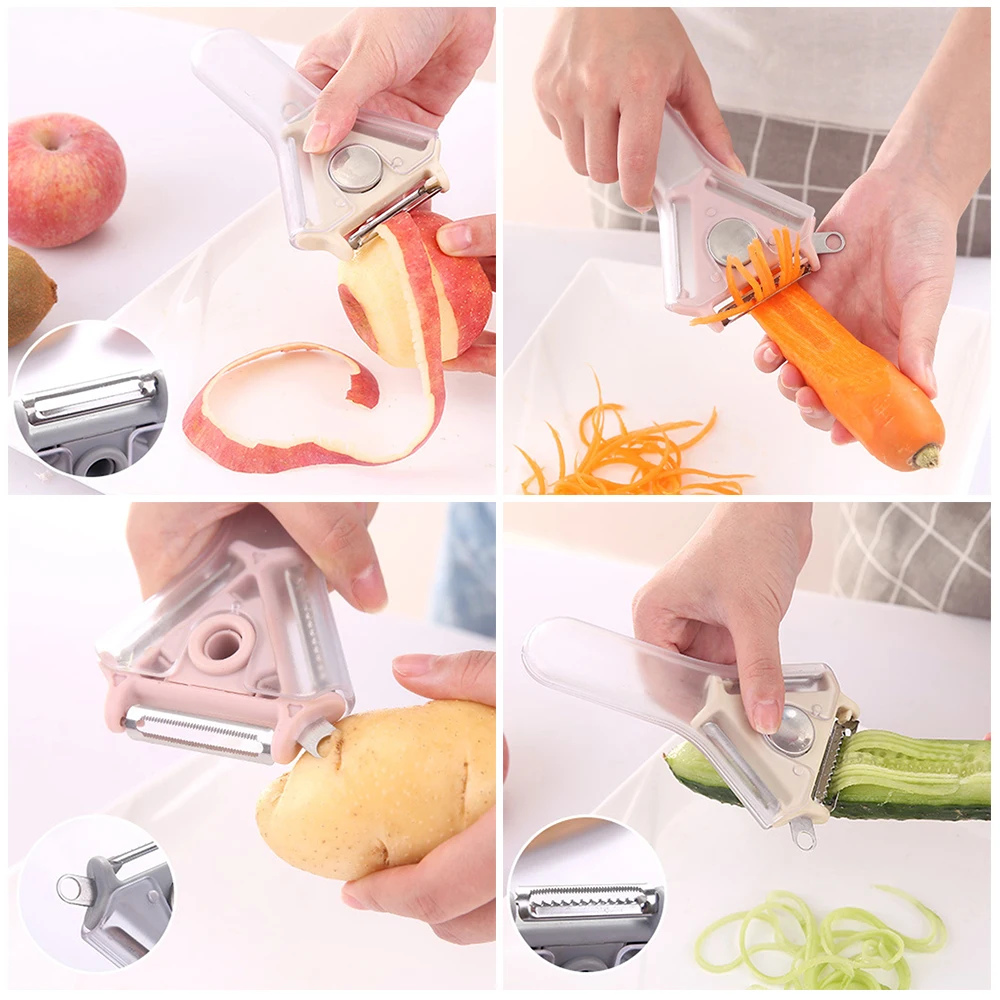 Multifunctional Rotary Peeler 3 In 1 Vegetable Fruit Peeler Carrot Grater Vegetable Slicer Cutter Artifact Kitchen Tool Random
Multifunctional Rotary Peeler 3 In 1 Vegetable Fruit Peeler Carrot Grater Vegetable Slicer Cutter Artifact Kitchen Tool Random