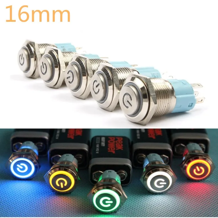 16mm Waterproof Momentary Stainless Steel Metal Power Horn Push Button Switch LED Car Auto Engine PC Power Start Starter 12V 24V
16mm Waterproof Momentary Stainless Steel Metal Power Horn Push Button Switch LED Car Auto Engine PC Power Start Starter 12V 24V