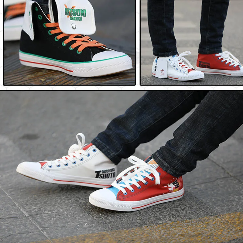 Cosroad Boku no My Hero Academia Cosplay Canvas Shoes Bakugou Katsuki Todoroki Shoto Midoriya Izuku Casual Shoes0 (14)