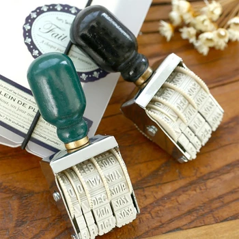 1 Pcs Vintage Date Postmark Stamps DIY Handle Account Wheel Knob Stamping Mud Stamps for Office Supplies Emboss English
1 Pcs Vintage Date Postmark Stamps DIY Handle Account Wheel Knob Stamping Mud Stamps for Office Supplies Emboss English