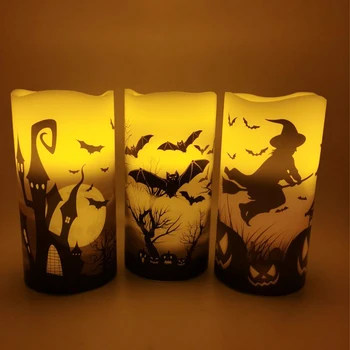 3PCS Halloween LED Candles Flickering Flameless Battery Operated With 6 Hour Timer Wax Pillar Tea Lights With Bats Castle
3PCS Halloween LED Candles Flickering Flameless Battery Operated With 6 Hour Timer Wax Pillar Tea Lights With Bats Castle
