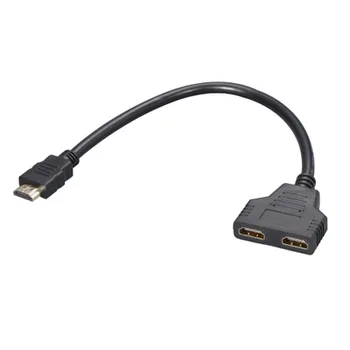 HDMI Splitter 1 In 2 Out HDMI Male To 2 HDMI Female Cable Adapter for Computer DVD TV HDTV
HDMI Splitter 1 In 2 Out HDMI Male To 2 HDMI Female Cable Adapter for Computer DVD TV HDTV