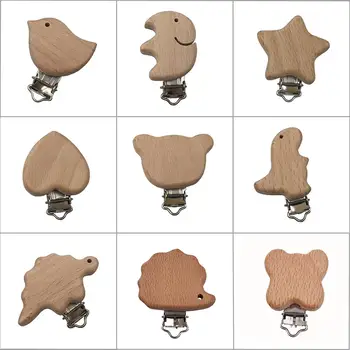 

5pc Baby Pacifier Clips Beech Pacifier Metal Clips Small Elephant Heart Shapes Bpa Free Nipple Chain Accessories Baby Toy DIY