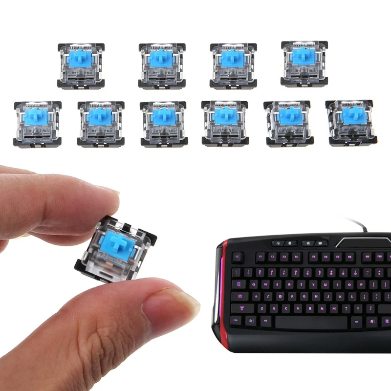 10Pcs 3 Pin Mechanical Keyboard Switch Blue for Cherry MX Keyboard Tester Kit
10Pcs 3 Pin Mechanical Keyboard Switch Blue for Cherry MX Keyboard Tester Kit