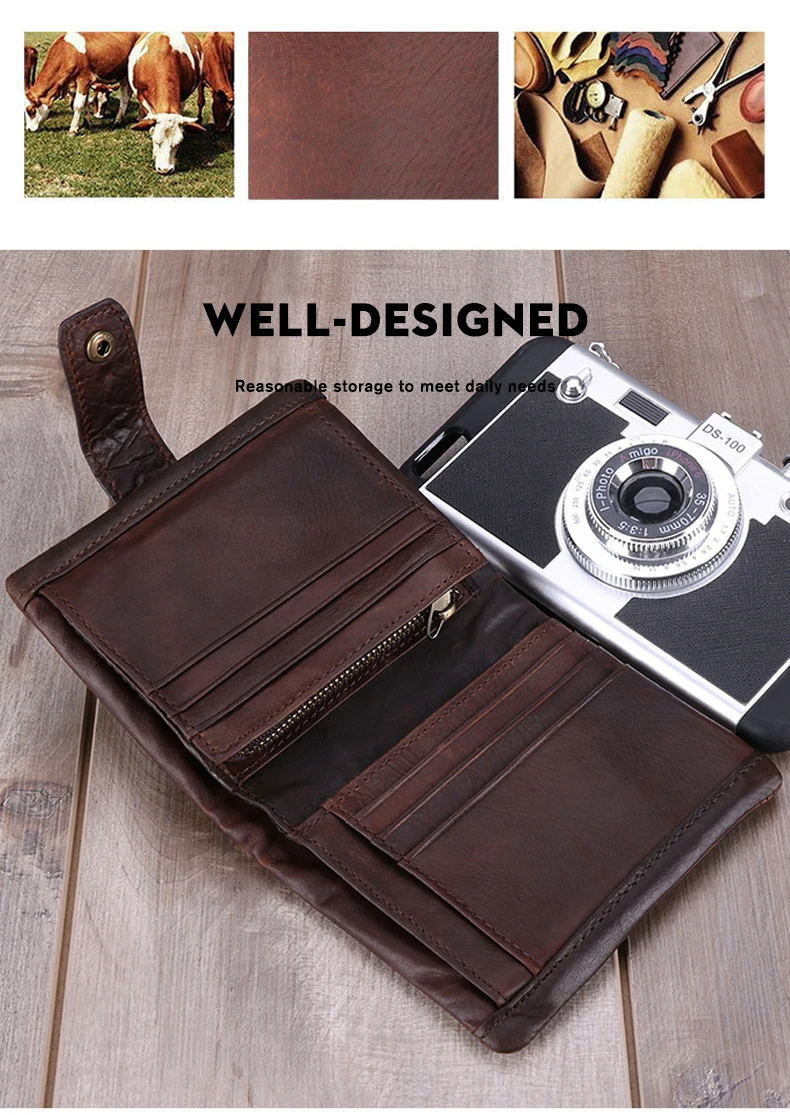 Cowboy – portefeuille en cuir de vache pour hommes, style court, de bonne qualité, porte-monnaie vintage, design tendance, livraison gratuite Cowboy – portefeuille en cuir de vache pour hommes, style court, de bonne qualité, porte-monnaie vintage, design tendance, livraison gratuite