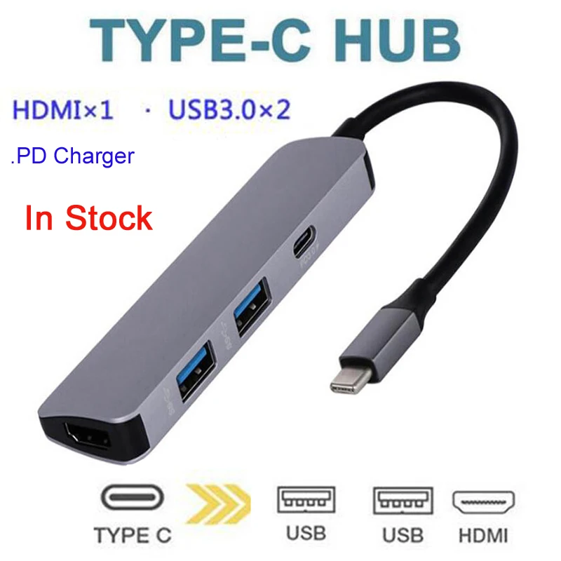 4 in 1 Top USB 3.1 Type C to HDMI 2x USB3.0 USB C Hub PD Type C Hub Adapter For macbook Samsung S8/9 Huawei P20 Multi Function
4 in 1 Top USB 3.1 Type C to HDMI 2x USB3.0 USB C Hub PD Type C Hub Adapter For macbook Samsung S8/9 Huawei P20 Multi Function