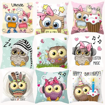 Owl Cushion Covers Cute Funny Cartoon Pink Pillowcase Decorative Cushions for Sofa Polyester Pillowcover cogines para sofa 10038
Owl Cushion Covers Cute Funny Cartoon Pink Pillowcase Decorative Cushions for Sofa Polyester Pillowcover cogines para sofa 10038