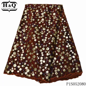 H&Q popular african velvet lace fabric with sequins french net laces 2020 high quality embroidery nigerian fabrics 5 yards/piece 
H&Q popular african velvet lace fabric with sequins french net laces 2020 high quality embroidery nigerian fabrics 5 yards/piece