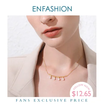 ENFASHION Pearl Choker Necklace Women Gold Color Stainless Steel Pendant Necklaces Holiday Gifts Femme Fashion Jewelry P193029
ENFASHION Pearl Choker Necklace Women Gold Color Stainless Steel Pendant Necklaces Holiday Gifts Femme Fashion Jewelry P193029