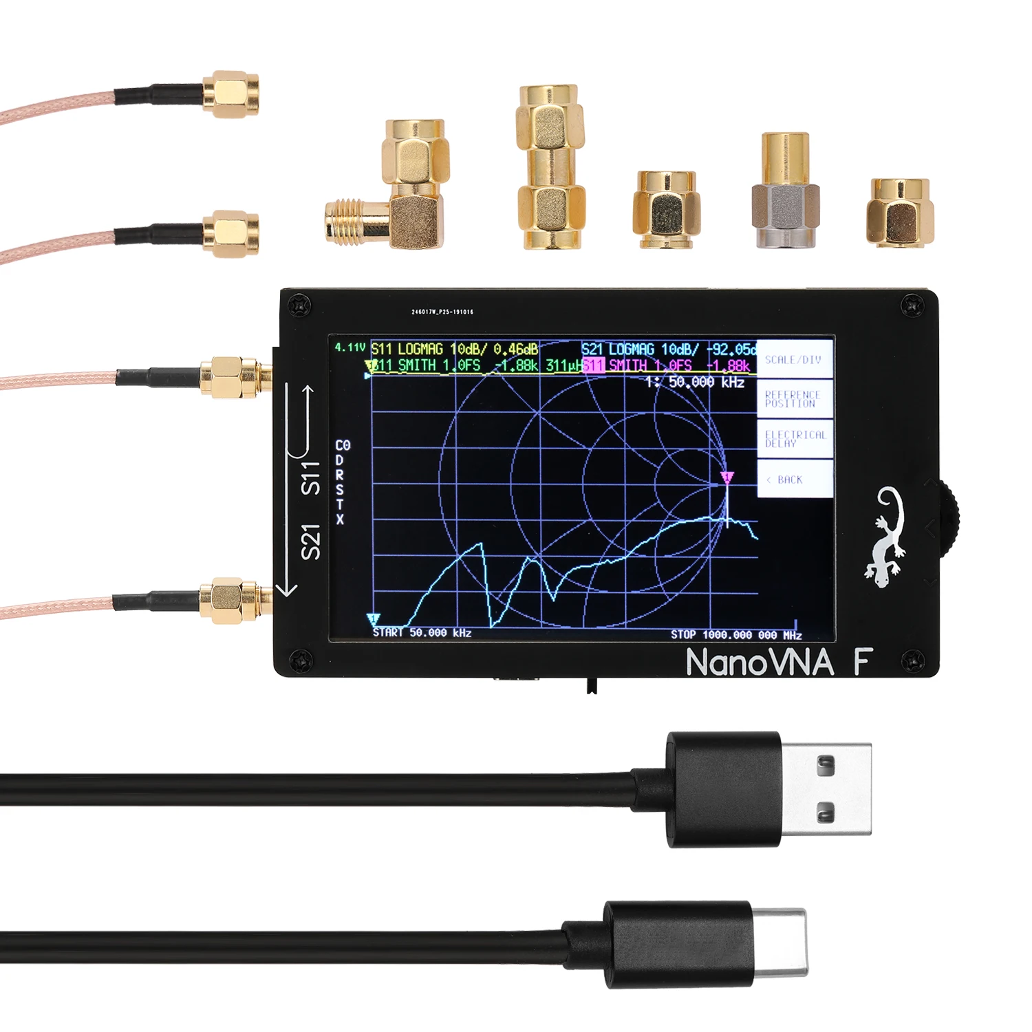 NanoVNA-F Vector Network Analyzer SWR Meter 50KHz-1000MHz IPS TFT Digital Touching Screen Shortwave MF HF VHF Antenna Analyzer
NanoVNA-F Vector Network Analyzer SWR Meter 50KHz-1000MHz IPS TFT Digital Touching Screen Shortwave MF HF VHF Antenna Analyzer