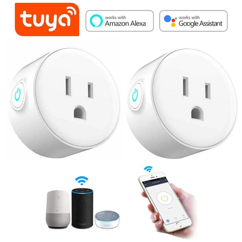 WiFi Smart Plug Outlet Tuya Wireless Voice Smart Socket US Regulation 110-240V Power Socket Work with Alexa Google Home APP
WiFi Smart Plug Outlet Tuya Wireless Voice Smart Socket US Regulation 110-240V Power Socket Work with Alexa Google Home APP