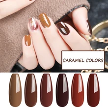 MIZHSE Caramel Serie Semi-Permanente Nagellak Gellak UV Permanente Nail UV Led Lak Hybrid Langdurige UV Gel nagellak(China)