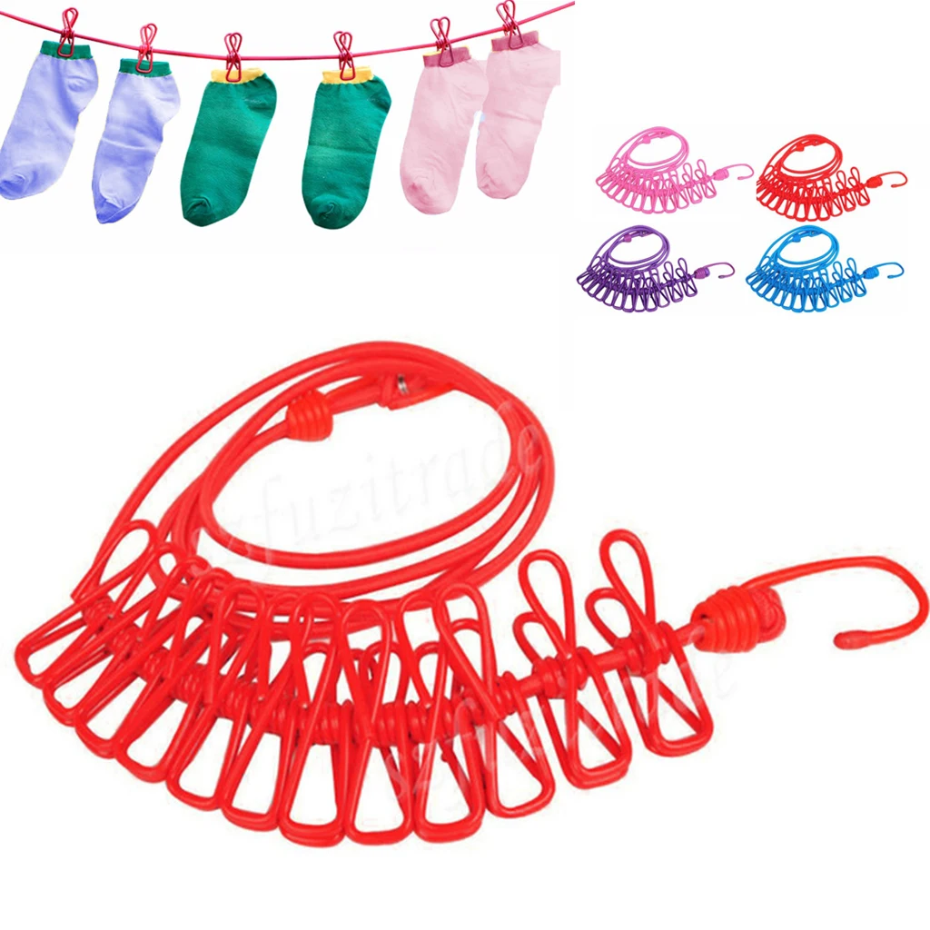 185cm Retractable Clothesline Portable Laundry Dryer Spring Clip Laundry Hanger Washing Clothes Line Outdoor Travel Rope
185cm Retractable Clothesline Portable Laundry Dryer Spring Clip Laundry Hanger Washing Clothes Line Outdoor Travel Rope