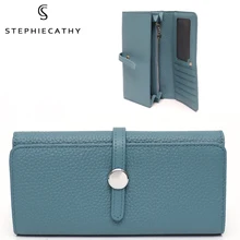 SC Luxury Genuine Leather Women Long Wallet Fashion Solid Bifold Coin Purse Functional Card Holder Ladies Casual Cell Phone Bag 
SC Luxury Genuine Leather Women Long Wallet Fashion Solid Bifold Coin Purse Functional Card Holder Ladies Casual Cell Phone Bag