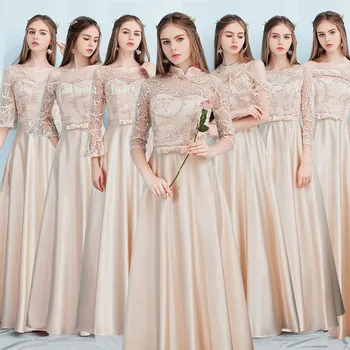 Formal Bridesmaid Dresses Khaki Pattern A Line Vestido De Festa Boat Neck Elegant Gowns Half Sleeve Wedding Party Dress R025 
Formal Bridesmaid Dresses Khaki Pattern A Line Vestido De Festa Boat Neck Elegant Gowns Half Sleeve Wedding Party Dress R025