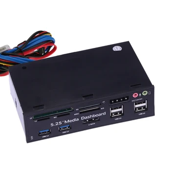 All-in-One Card Reader USB 3.0 Front Panel Media Dashboard Multi-Function Front Panel Card Reader USB 2.0 and USB 3.0 5.25"
All-in-One Card Reader USB 3.0 Front Panel Media Dashboard Multi-Function Front Panel Card Reader USB 2.0 and USB 3.0 5.25"