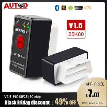 V1.5 ELM327 OBD2 Scanner Bluetooth pic18f25k80 OBD 2 Mini Autoscanner ELM 327 Car Diagnostic Tool Auto Scanner 
V1.5 ELM327 OBD2 Scanner Bluetooth pic18f25k80 OBD 2 Mini Autoscanner ELM 327 Car Diagnostic Tool Auto Scanner