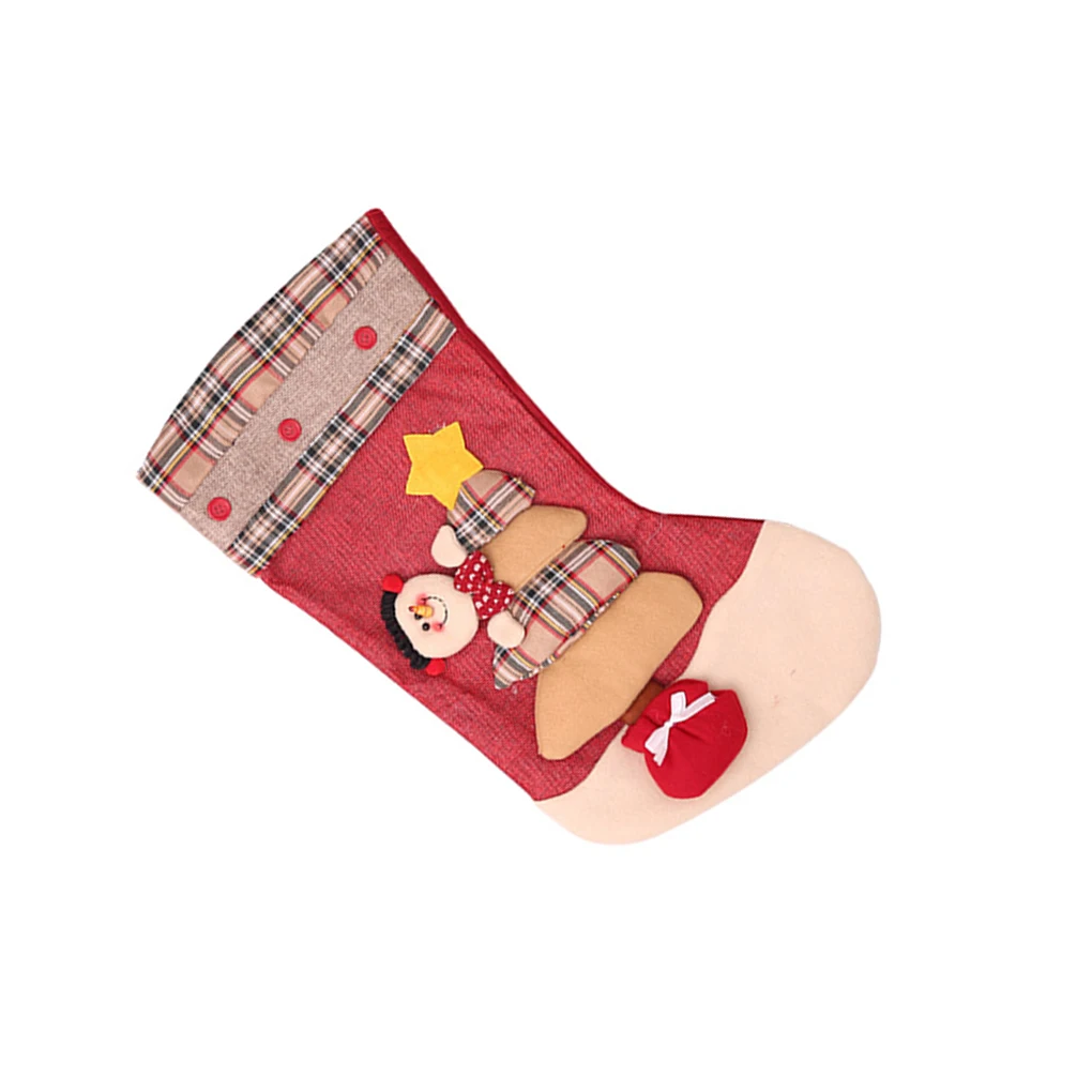 christmas stockings elk candy xmas gifts bag 3d snowman santa